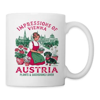 Impressions des plantes d’Autriche de Vienne et - Mug blanc - blanc - Droite