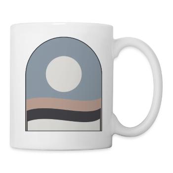 Mond auf pastellfarbenen Dünen - Tasse - Weiß - Rechts