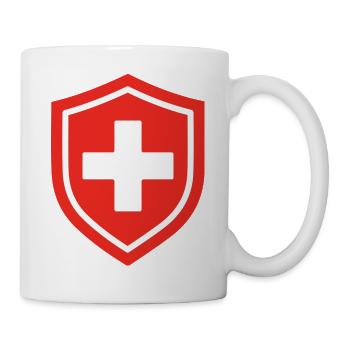 First Aid Shield Medizinische Notfallversorgung Symb - Tasse - Weiß - Rechts