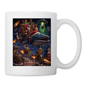 Normale Weihnachten Ist Langweilig Chaos Humor - Tasse - Weiß - Rechts