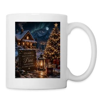 Weihnachtszauber Familie Zusammen Sein Zählt Liebe - Tasse - Weiß - Rechts