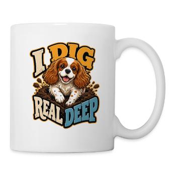 Kavallerier King Charles Spaniel - Tasse - Weiß - Rechts