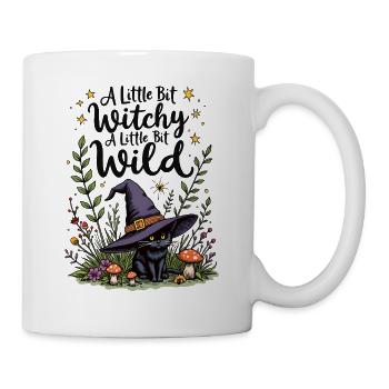 Witchy Black Cat – Ein bisschen wild - Tasse - Weiß - Rechts