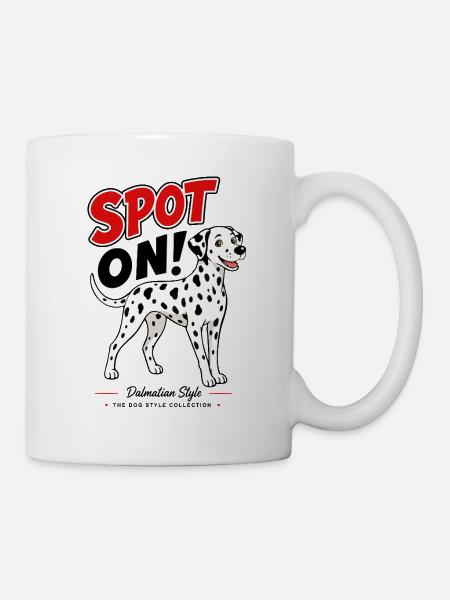 Genau richtig! Dalmatierer – Dalmatinischer Stil - Tasse - Weiß