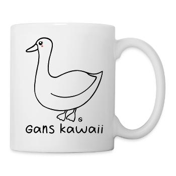 Gans kawaii - Tasse - Weiß - Rechts