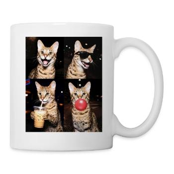 Katzen Savannah Katze - Tasse - Weiß - Rechts