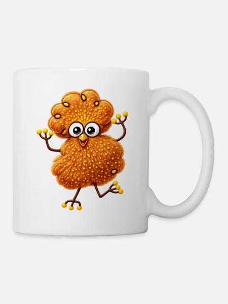 Kuschel Pompom - Tasse - Weiß