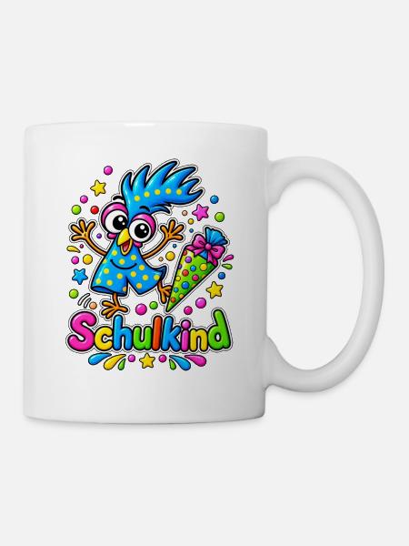 Peppino Konfetti - fröhliches Schulkind - Tasse - Weiß