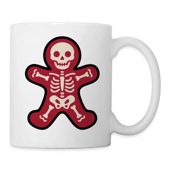 Goth Lebkuchen Skelett Logo - Tasse - Weiß - Rechts