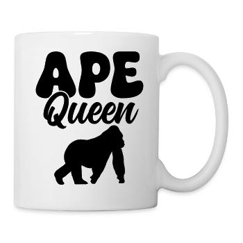 Affe Spruch Silhouette - Tasse - Weiß - Rechts