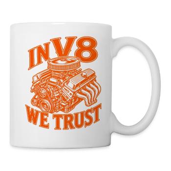 IN V8 WE TRUST – Big Block - Tasse - Weiß - Rechts