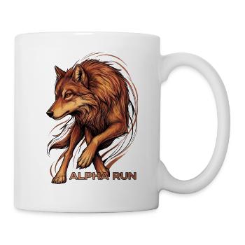 Wolf Alpha Run - Tasse - Weiß - Rechts