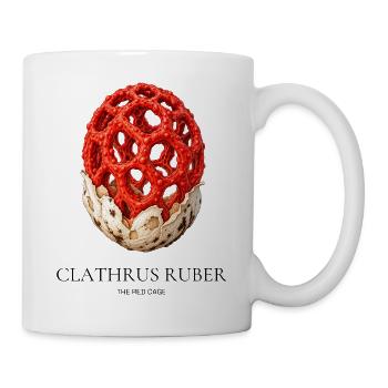 Clathrus Ruber – Der rote Käfig - Tasse - Weiß - Rechts
