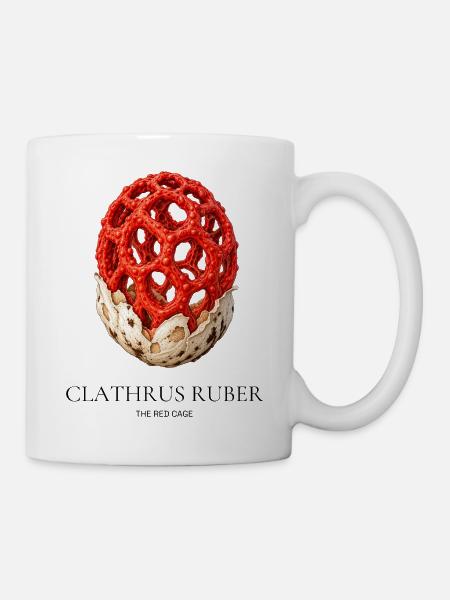 Clathrus Ruber – Der rote Käfig - Tasse - Weiß