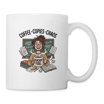 Kaffee-Kopien Chaos-Lehrer - Tasse - Weiß - Rechts