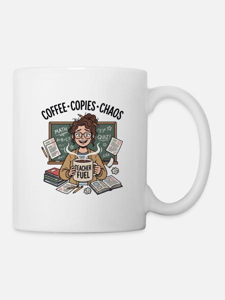 Kaffee-Kopien Chaos-Lehrer - Tasse - Weiß
