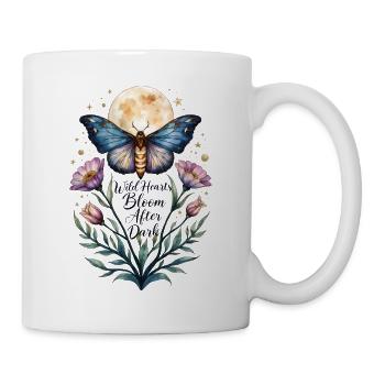 Motte Mond Wild Hearts Bloom Spruch - Tasse - Weiß - Rechts