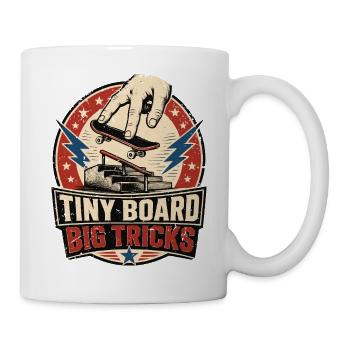  Fingerboarder Fingerboarding Skateboard Rampe - Tasse - Weiß - Rechts
