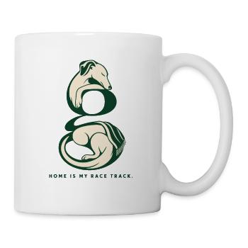 Greyhound Rescue Home ist mein Rennbahn-Shirt - Tasse - Weiß - Rechts
