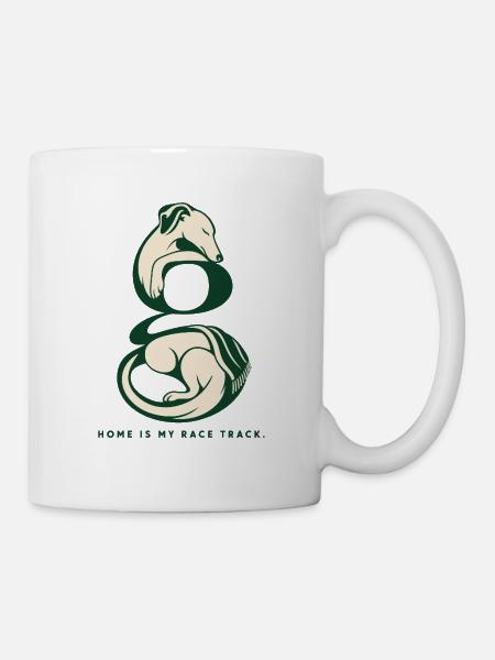 Greyhound Rescue Home ist mein Rennbahn-Shirt - Tasse - Weiß