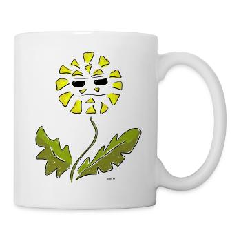 Dandy the Wheedo – Mürrischer Löwenzahn - Tasse - Weiß - Rechts