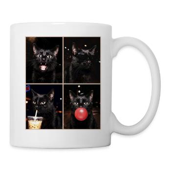 Katzen schwarze Katze - Tasse - Weiß - Rechts
