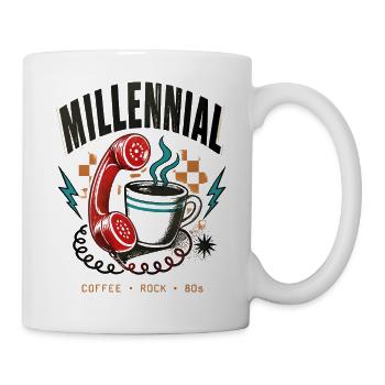 Millennial Café Rock 80er - Tasse - Weiß - Rechts