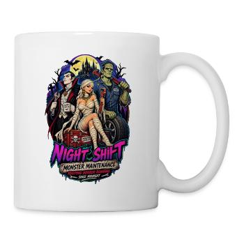 Night Shift – Monster Maintenance Crew - Tasse - Weiß - Rechts