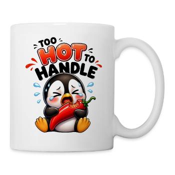Pinguin Chili Too Hot To Handle Cartoon - Tasse - Weiß - Rechts