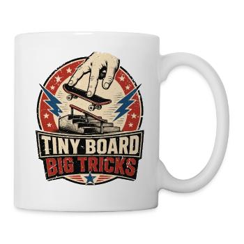  Backprint: Fingerboard Fingerboarding Skateboard - Tasse - Weiß - Rechts