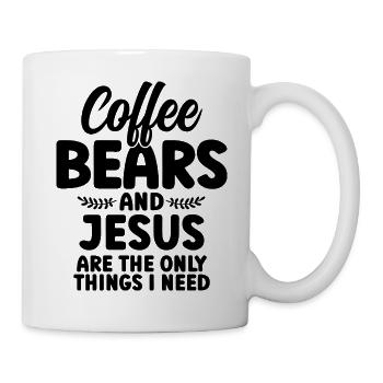 Kaffee Bären Jesus - Tasse - Weiß - Rechts