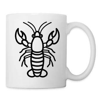 Garnele - Tasse - Weiß - Rechts