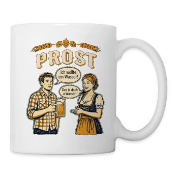 Wasser auf dem Bayrischen Volksfest - Tasse - Weiß - Rechts