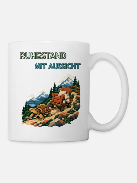 Ruhestand mit Aussicht - Tasse - Weiß