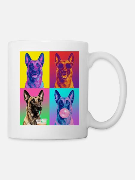 Hunde Belgian Malinois Hund - Tasse - Weiß