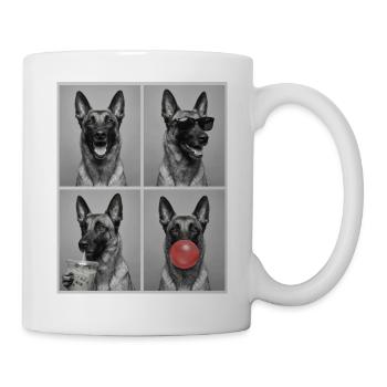 Hunde Belgian Malinois Hund - Tasse - Weiß - Rechts