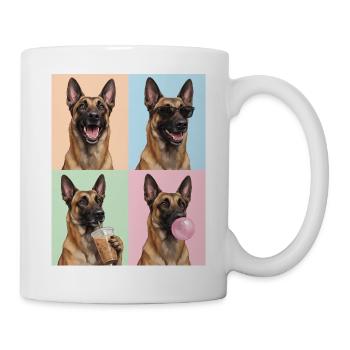 Hunde Belgian Malinois Hund - Tasse - Weiß - Rechts