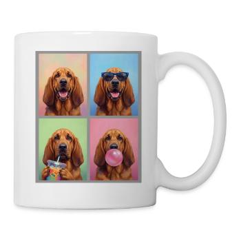 Hunde Bluthund Hund - Tasse - Weiß - Rechts