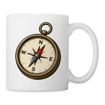kompass - Tasse - Weiß - Rechts
