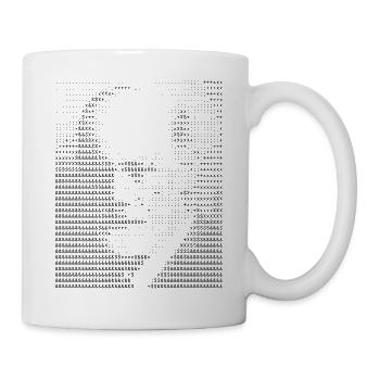 Freud ASCII Kunstporträt - Tasse - Weiß - Rechts