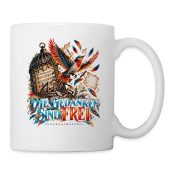 Die Gedanken sind frei - Tasse - Weiß - Rechts
