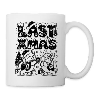 Corgi Edition Ugly Christmas Weihnachten Last Xmas - Tasse - Weiß - Rechts