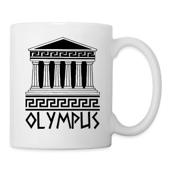 Tempel des Olymps (Schwarz) - Tasse - Weiß - Rechts