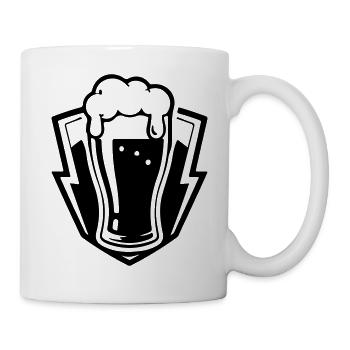 Bierglas Bier - Tasse - Weiß - Rechts