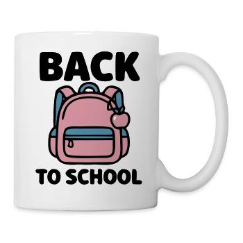 Schulranzen Einschulung Logo - Tasse - Weiß - Rechts