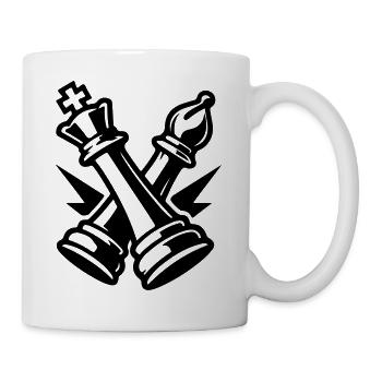 Schach Figuren - Tasse - Weiß - Rechts