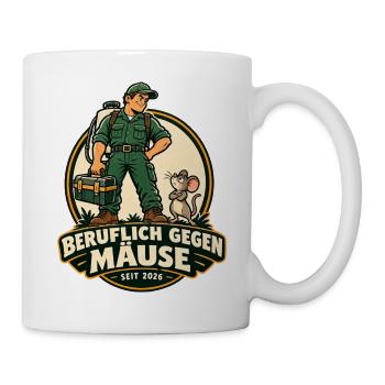 Mäuseprofi seit 2026 - Tasse - Weiß - Rechts