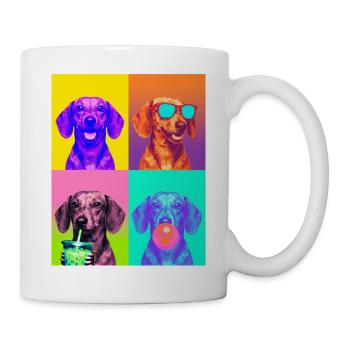 Hunde Dackel Hund - Tasse - Weiß - Rechts