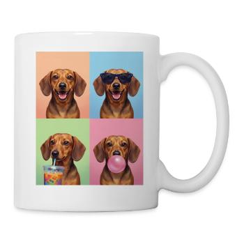 Hunde Dackel Hund - Tasse - Weiß - Rechts