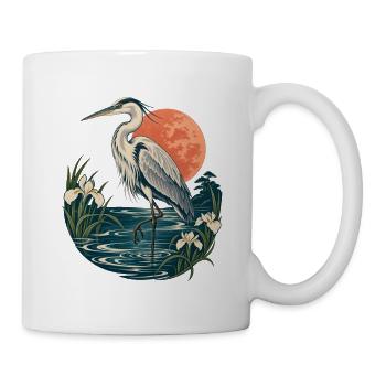 Crimson Moon Heron Garden - Tasse - Weiß - Rechts
